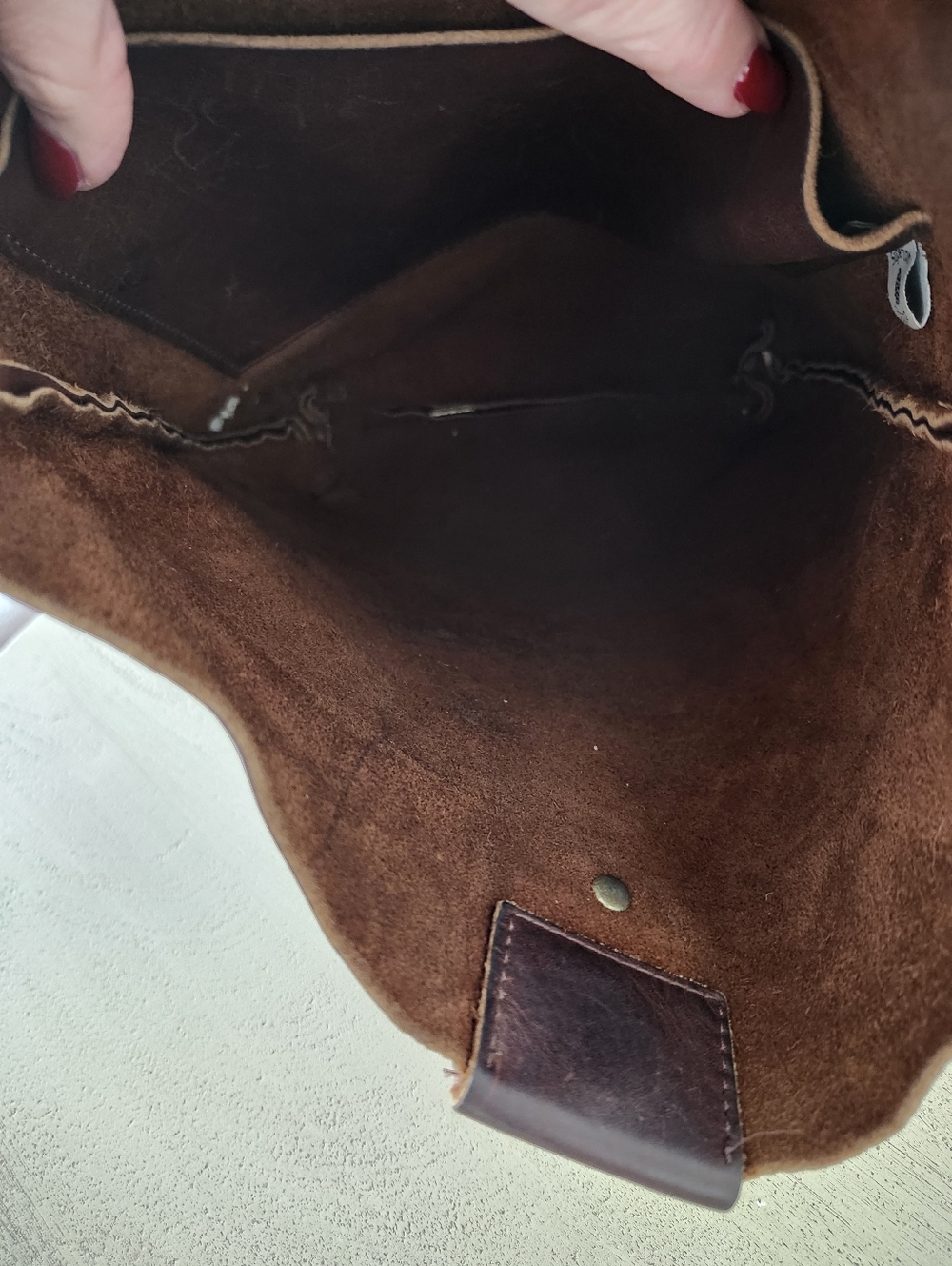 Leather Bag Raw Handmade - Picture 5 of 13